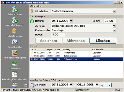 Eigenständiges Erfassungsprogramm